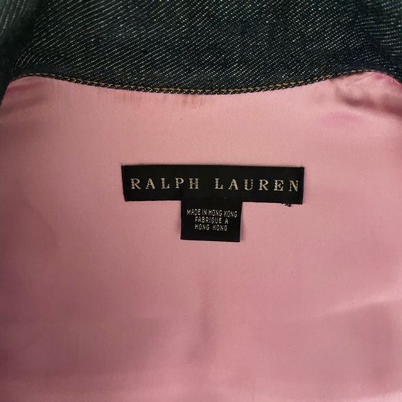 Crop Denim Jacket by Ralph Lauren with Satin lining.  Almost new condition. - Picture 3 of 4